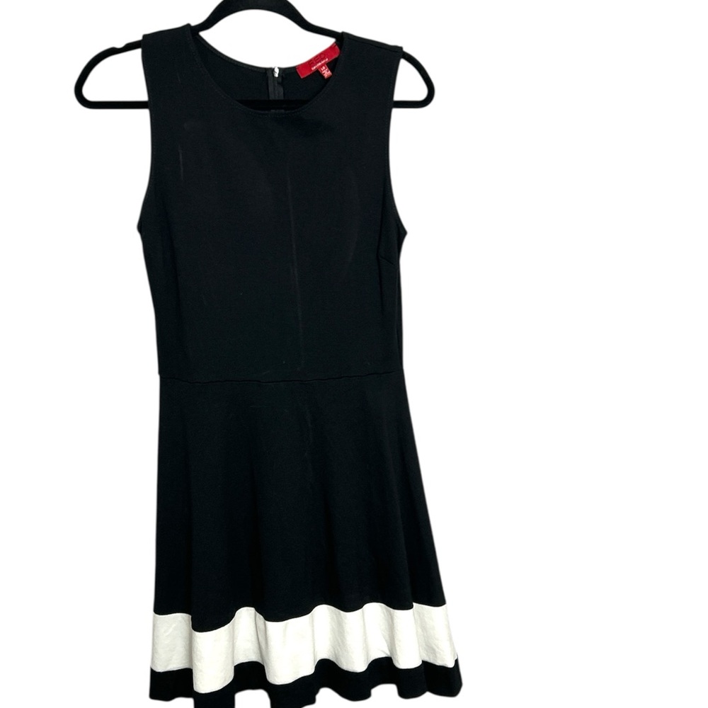 Saks Fifth Avenue Black and White Midi Dress